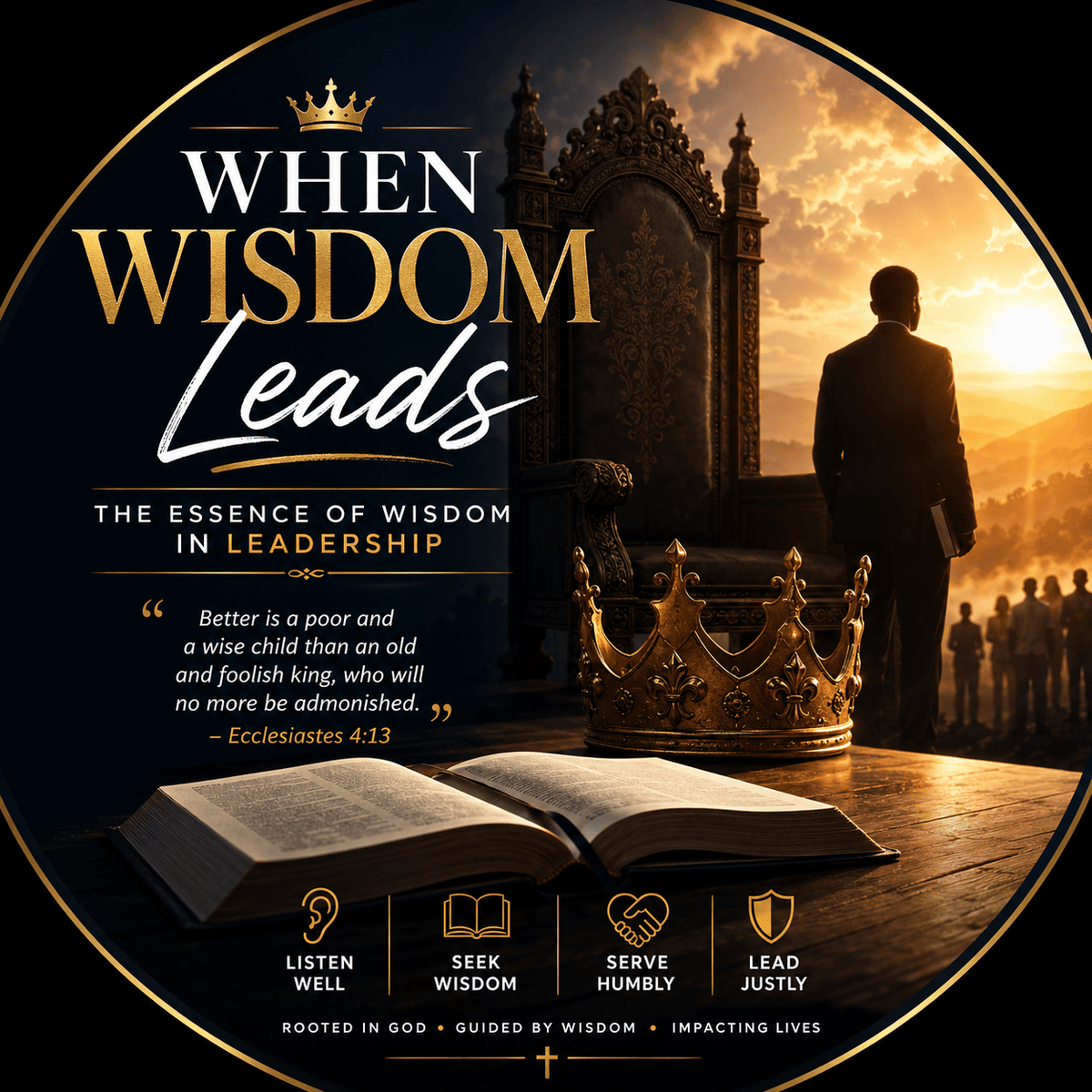 WHEN WISDOM LEADS; The Leader who serves under God