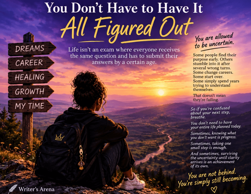 You don't have to have it all figured out