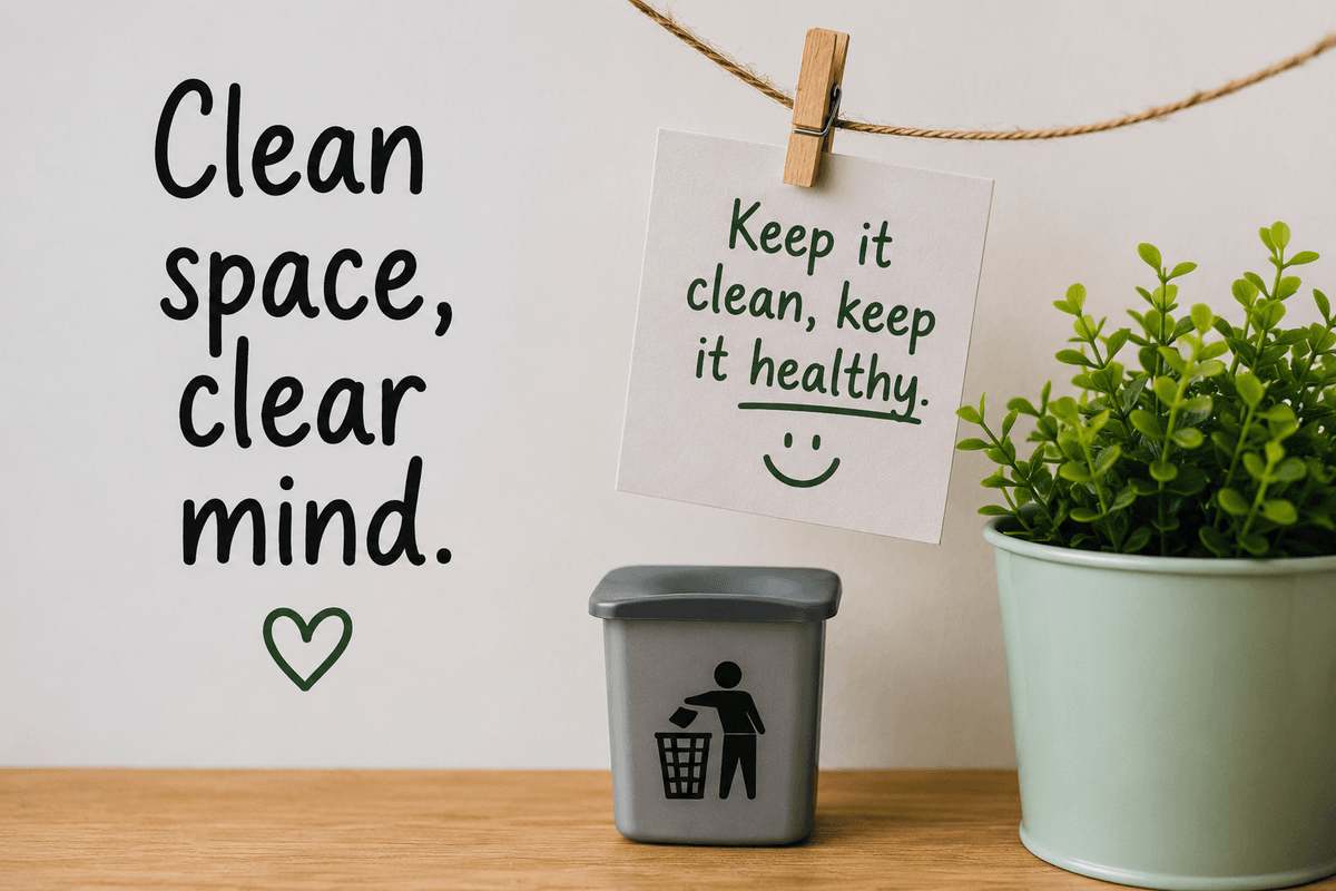 CLEANLINESS STARTS WITH THE LITTLE THINGS