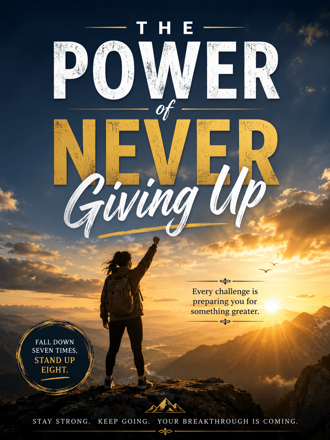 THE POWER OF NEVER GIVING UP