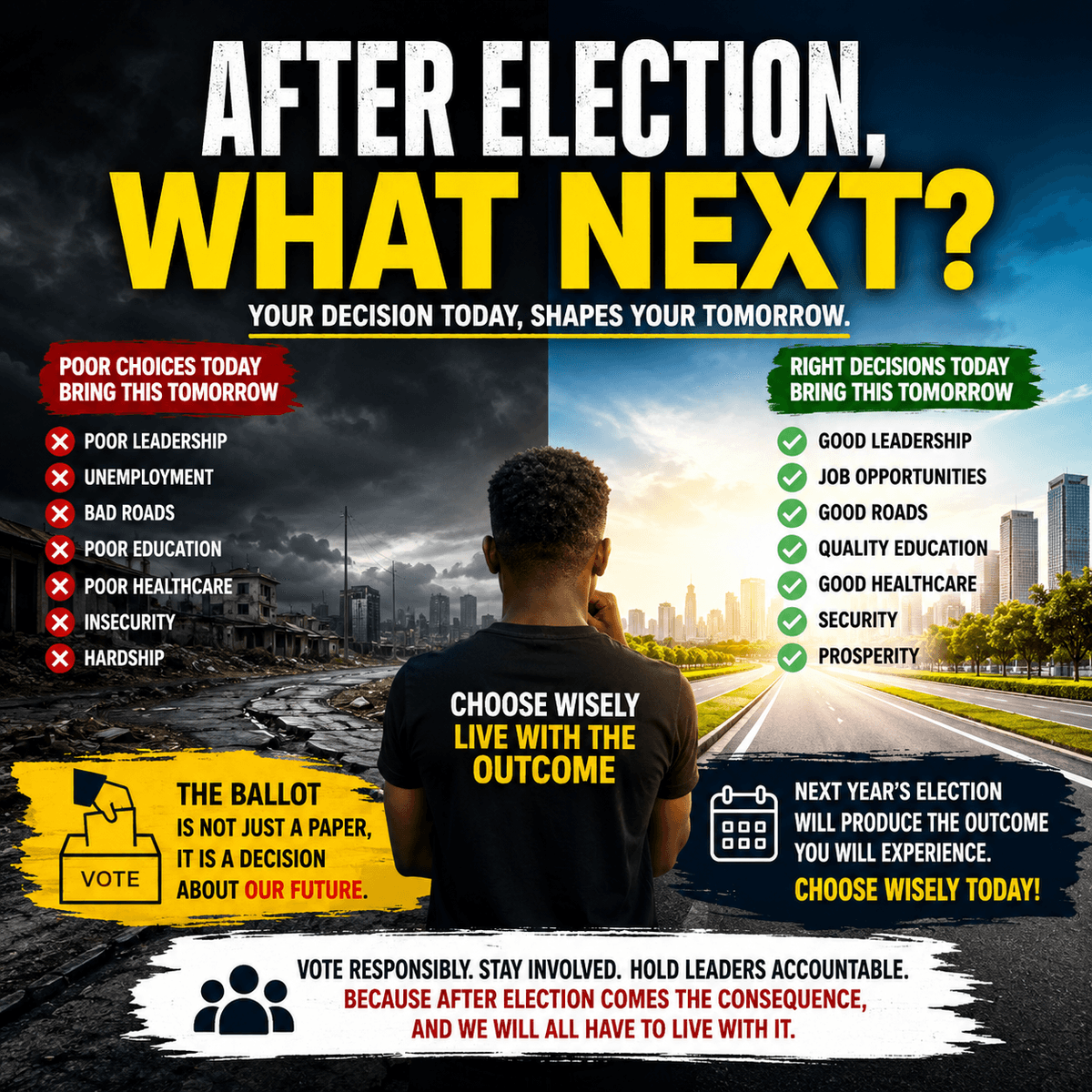 AFTER ELECTION, WHAT NEXT?