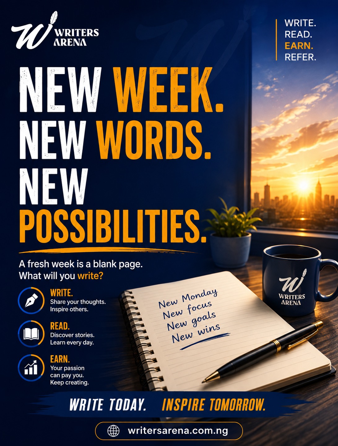 NEW WEEK. NEW WORDS. NEW POSSIBILITIES.