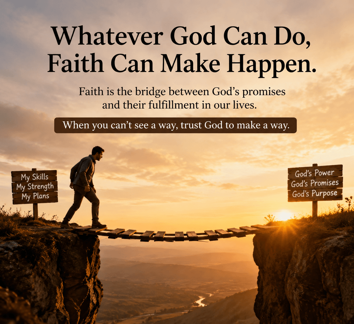 What Ever God Can Do, Faith Can Make Happen.