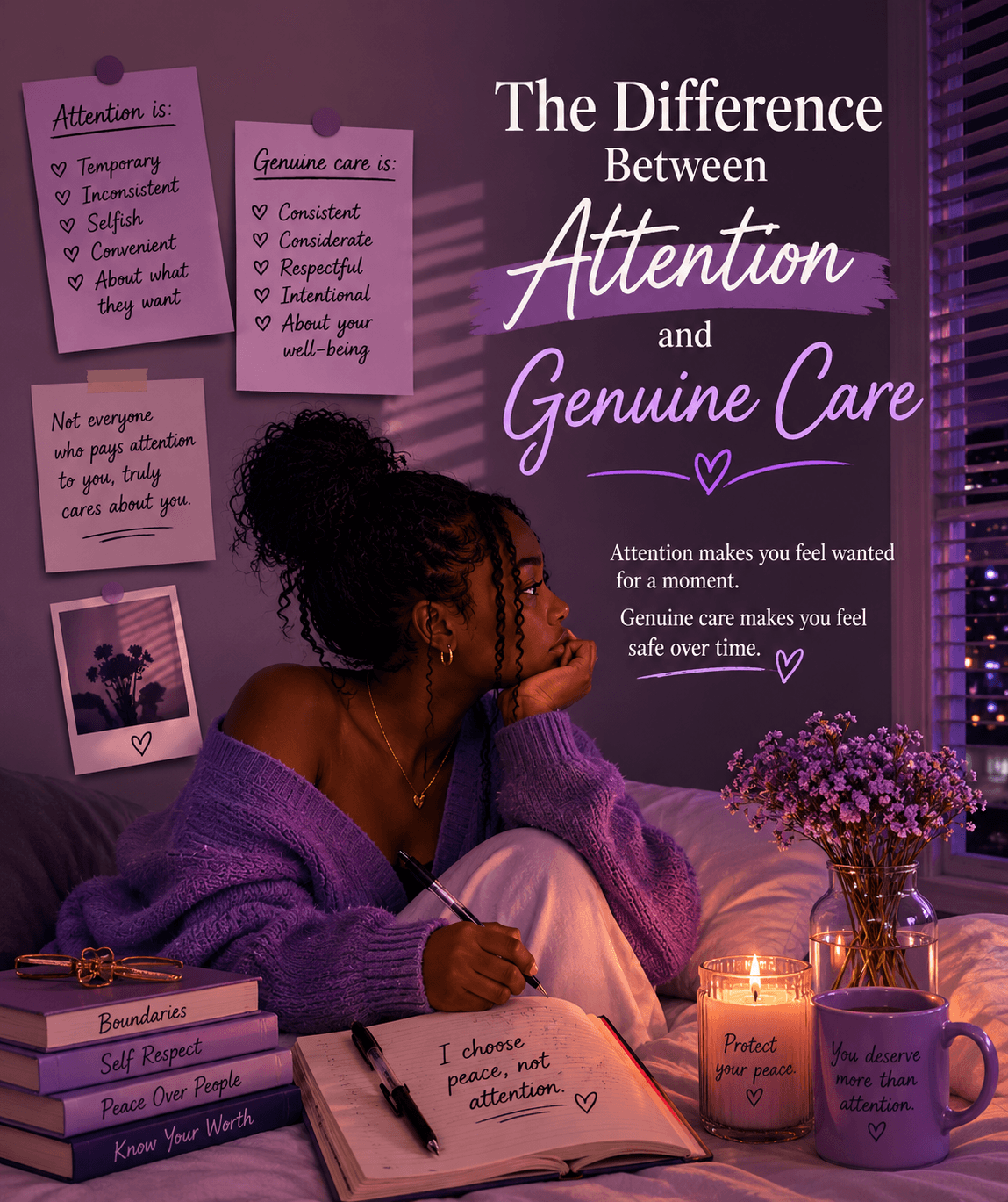 The difference between genuine care and attention
