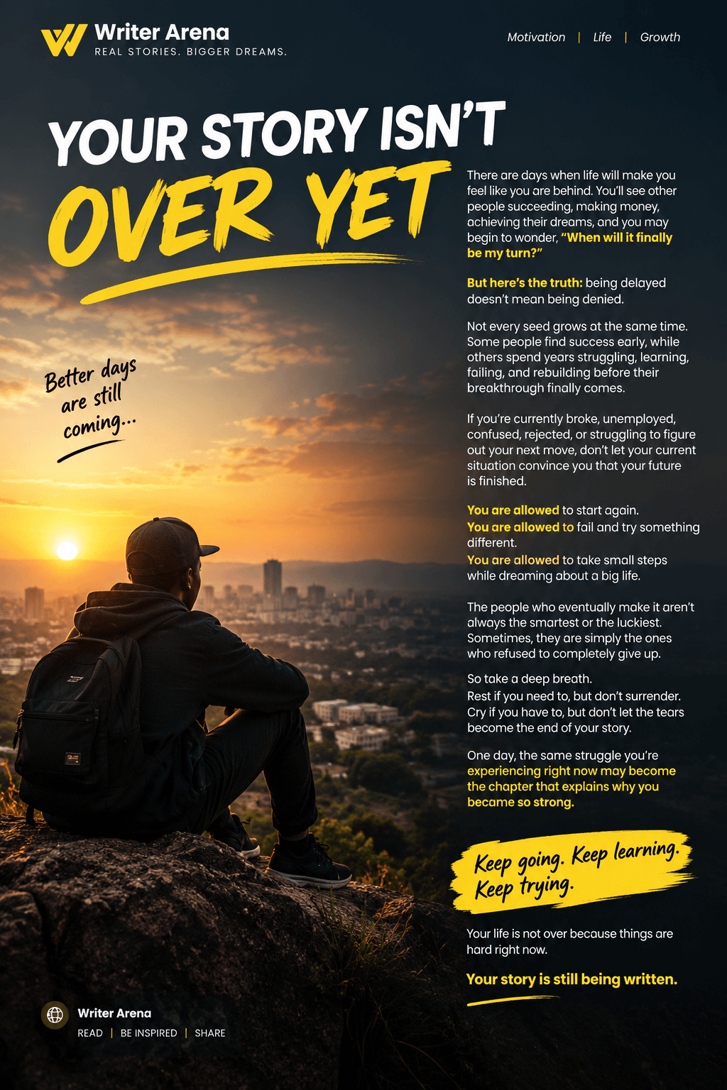YOUR STORY ISN’T OVER YET