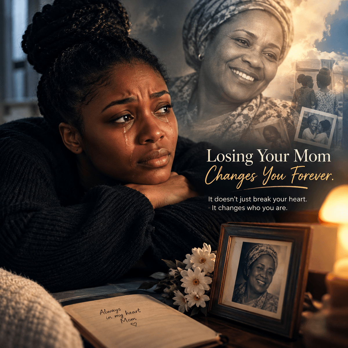 Losing your mom doesn’t just break your heart. It changes who you are.”