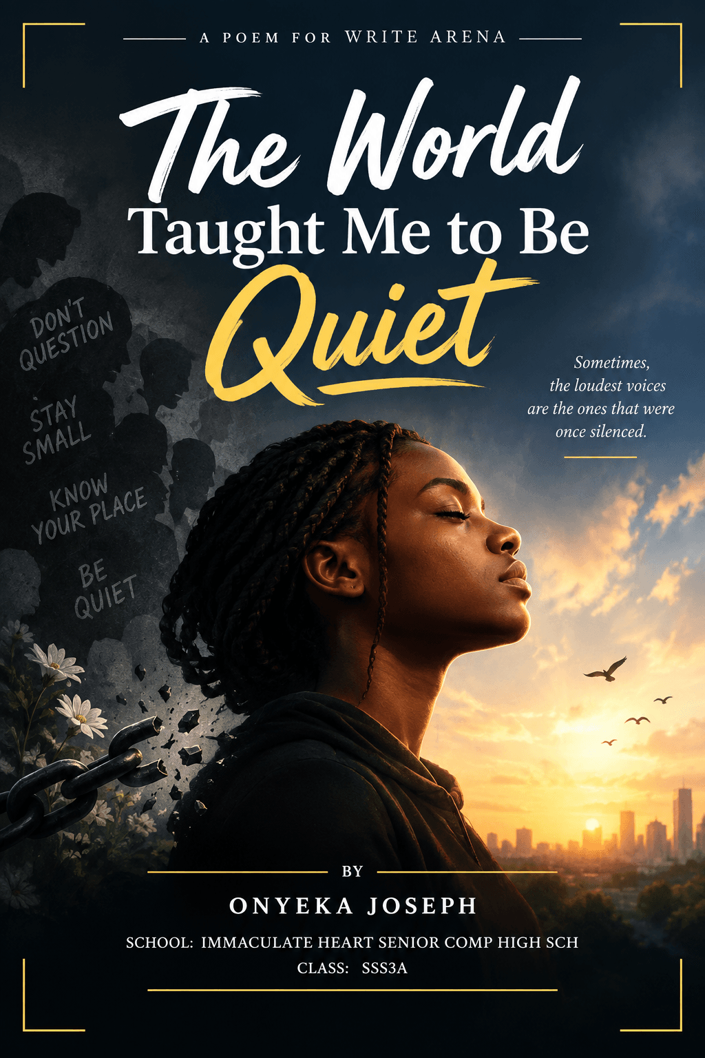 the world taught me to be quiet