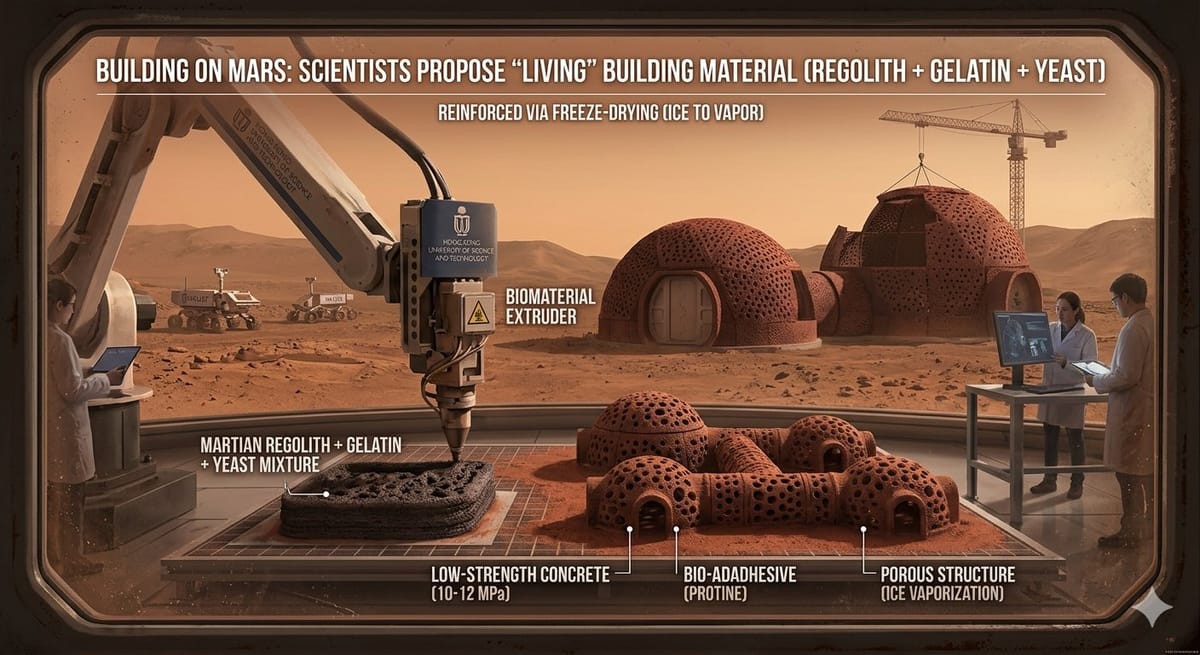 New Scientific Breakthrough Allows Using Mars Climate to Make Building Materials