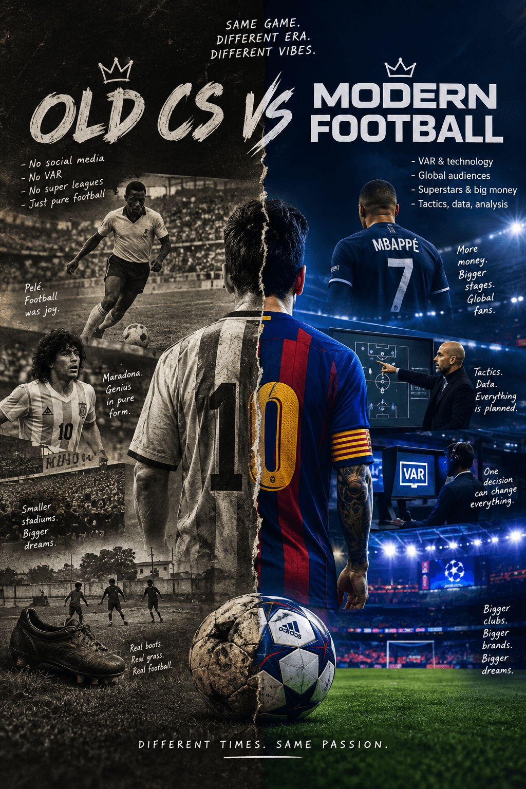 Old VS Modern football