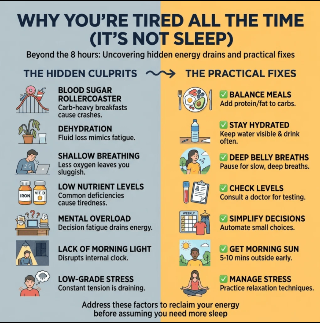 Why You're Tired All the Time (It's Not Sleep)
