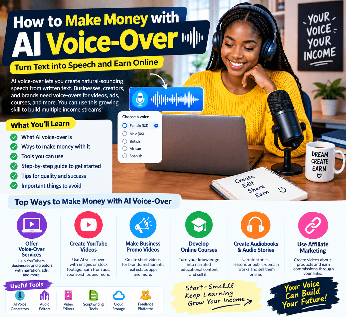 How to make money with AI voiceover