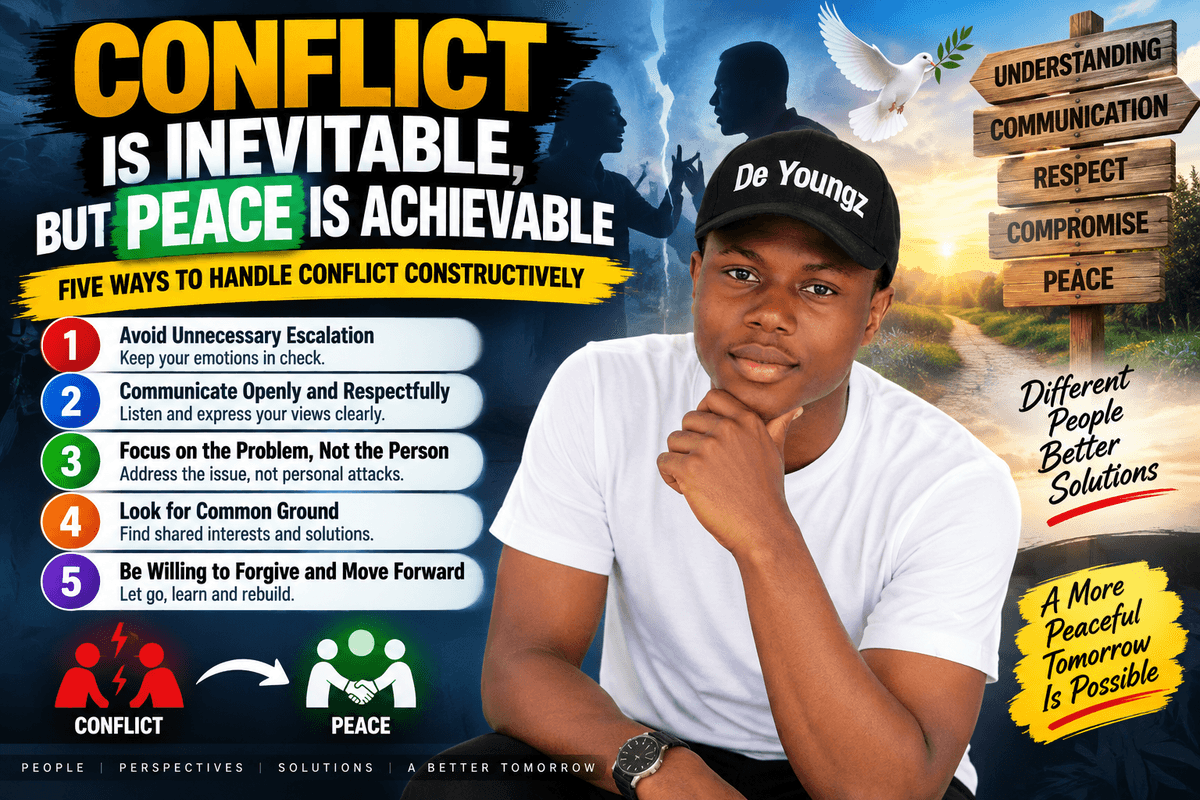 Conflict Is Inevitable, But Peace Is Achievable: Five Ways to Handle Conflict Constructively