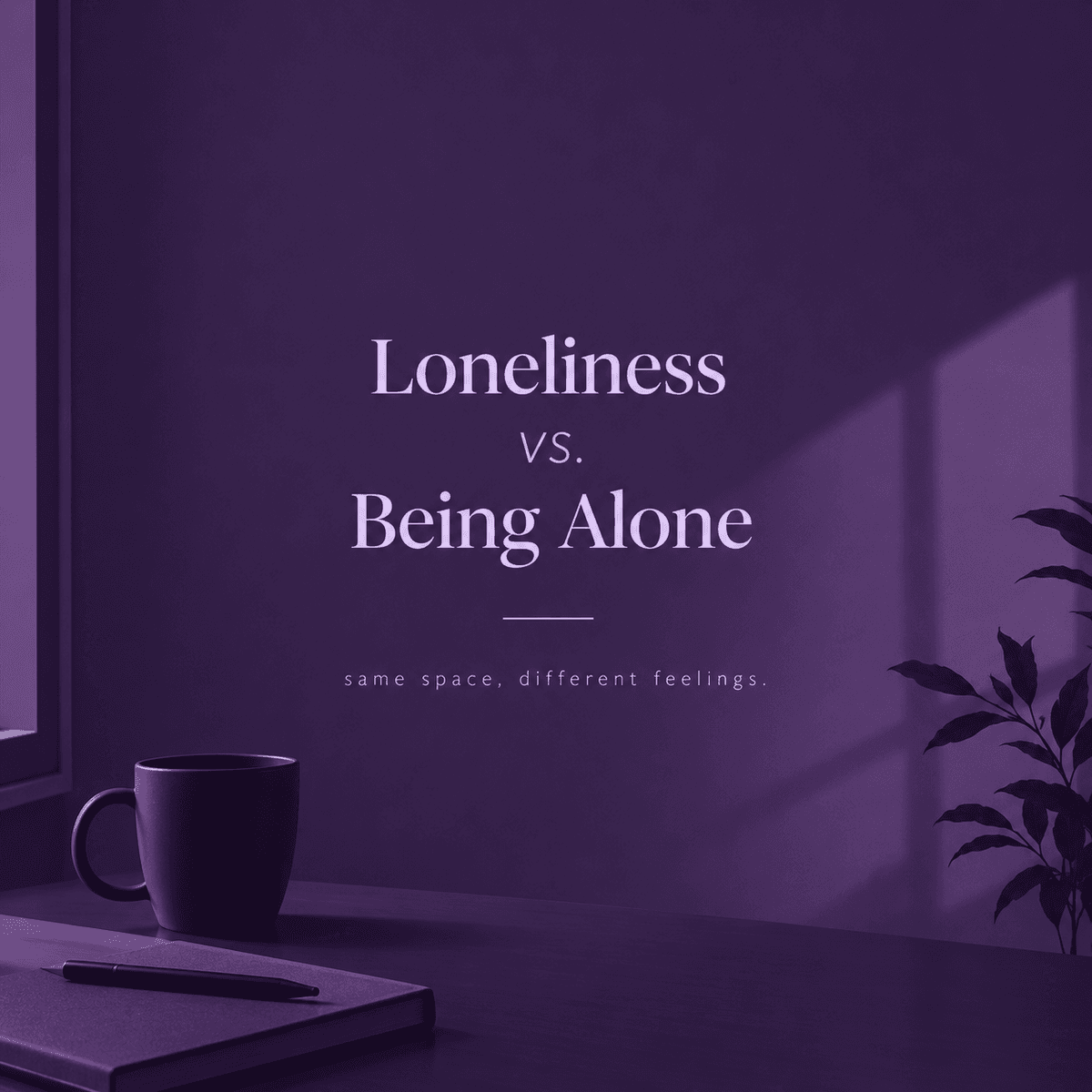 Difference between loneliness and being alone