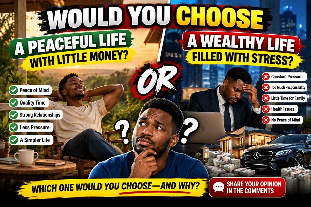Would You Choose a Peaceful Life With Little Money or a Wealthy Life Filled With Stress?