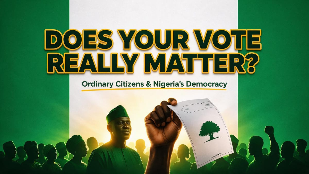 Does Your Vote Really Matter? The Role of Ordinary Citizens in Nigeria’s Democracy