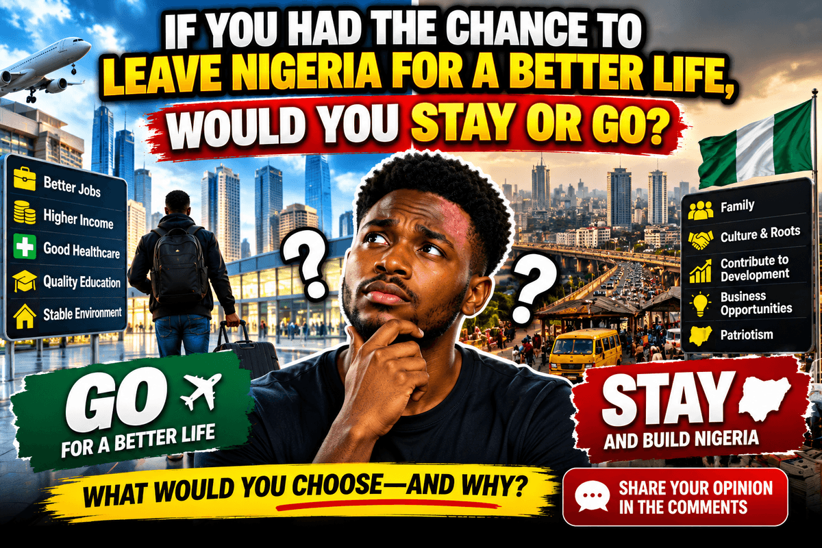 If You Had the Chance to Leave Nigeria for a Better Life, Would You Stay or Go?