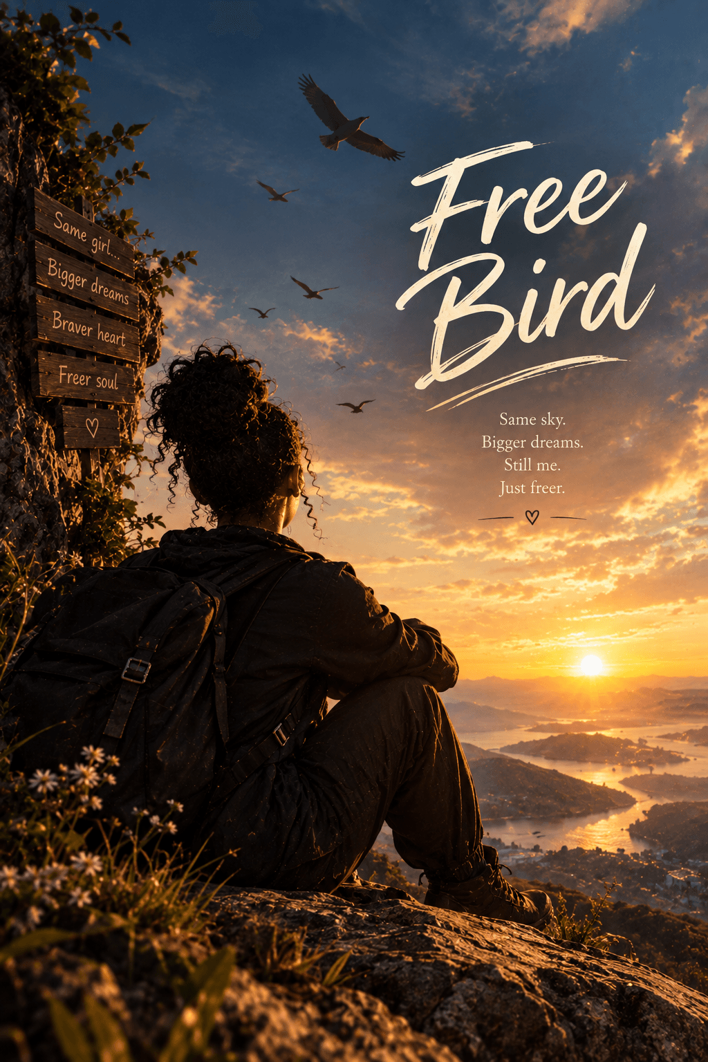 A Free Bird( Eagles no more fear, spread your wings and fly)