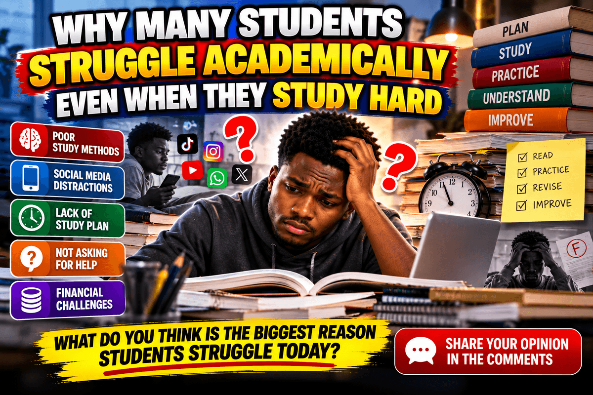 Why Many Students Struggle Academically Even When They Study Hard