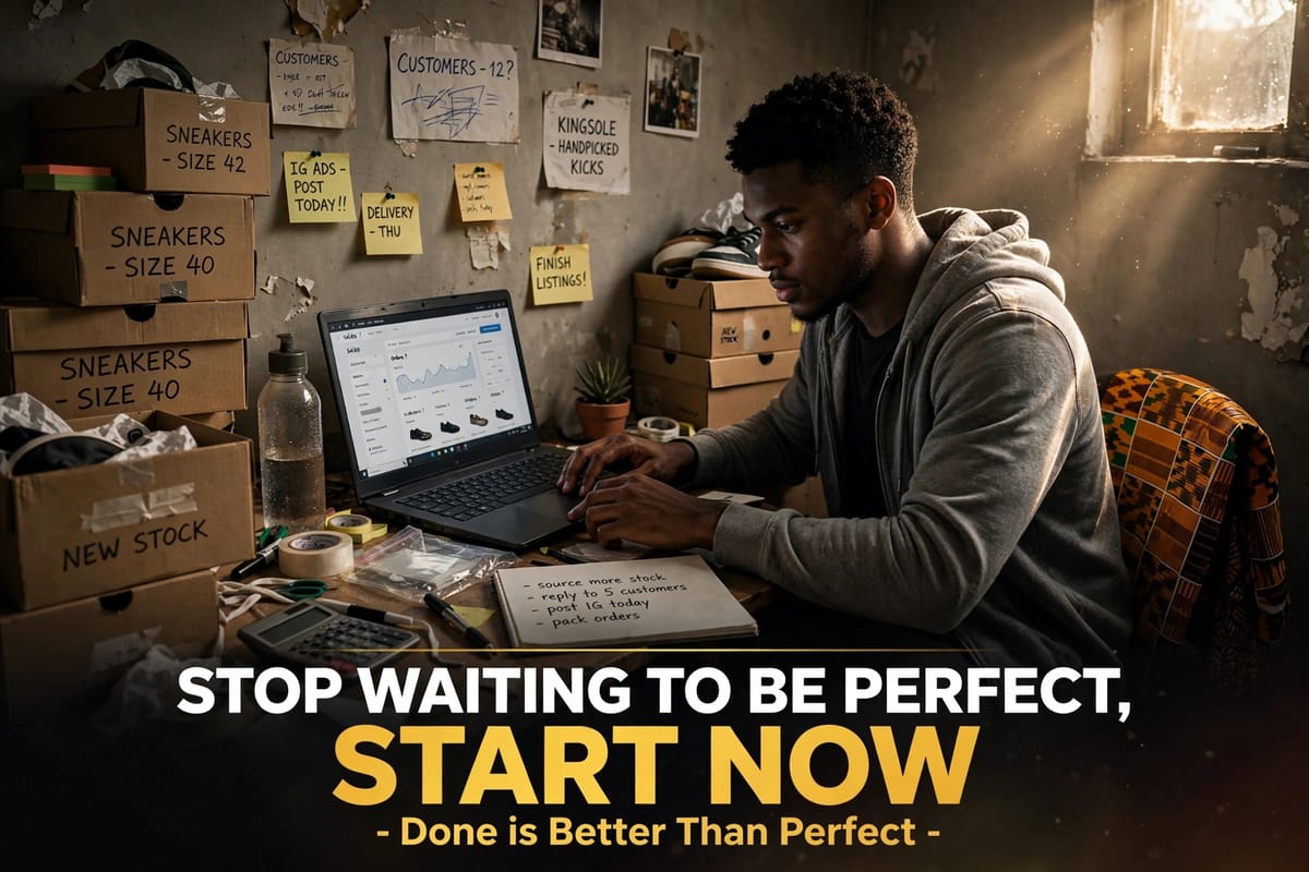 Stop waiting to be perfect , start now
