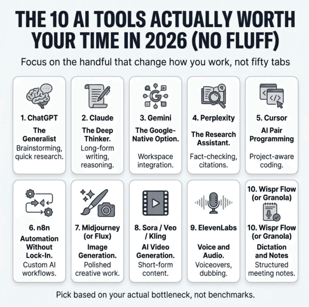 10 AI Tools You Need to Try in 2026