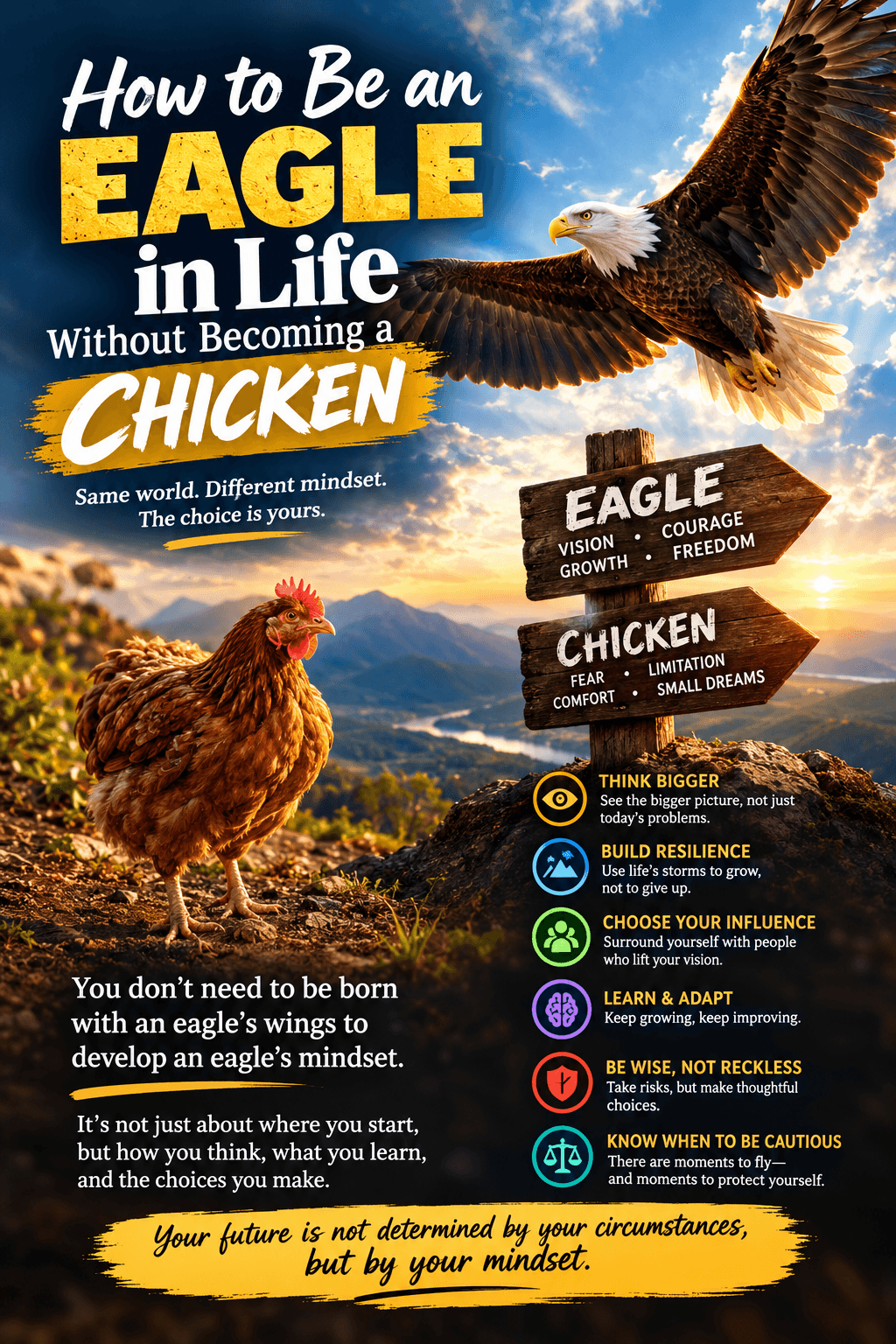 HOW TO BE AN EAGLE IN LIFE WITHOUT BECOMING A CHICKEN