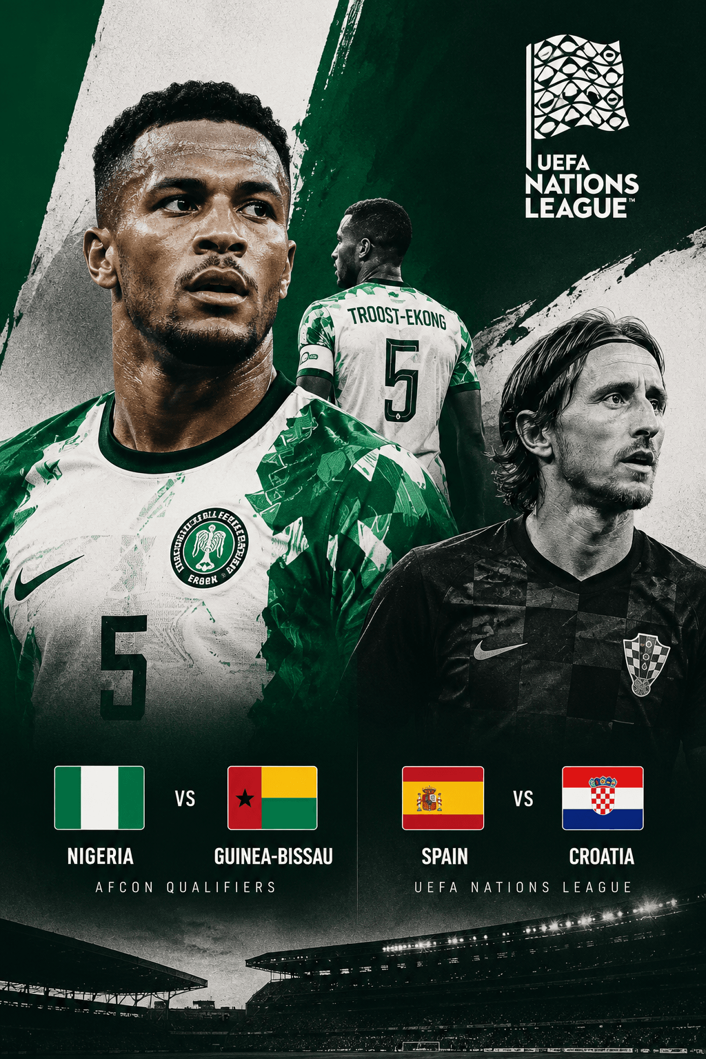 Nigeria Face a Big Test as Europe Prepares for Another Night of Football Drama