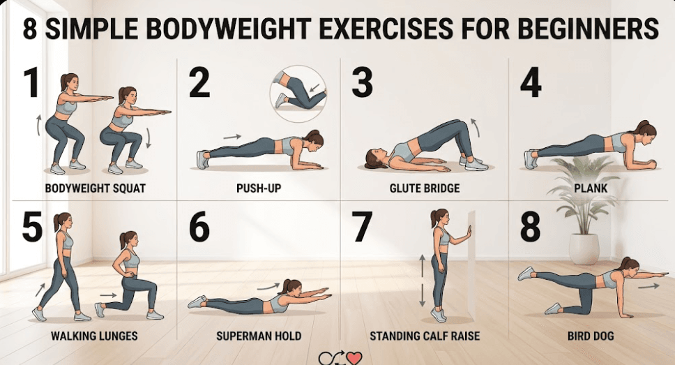 8 Simple Exercises for Beginners