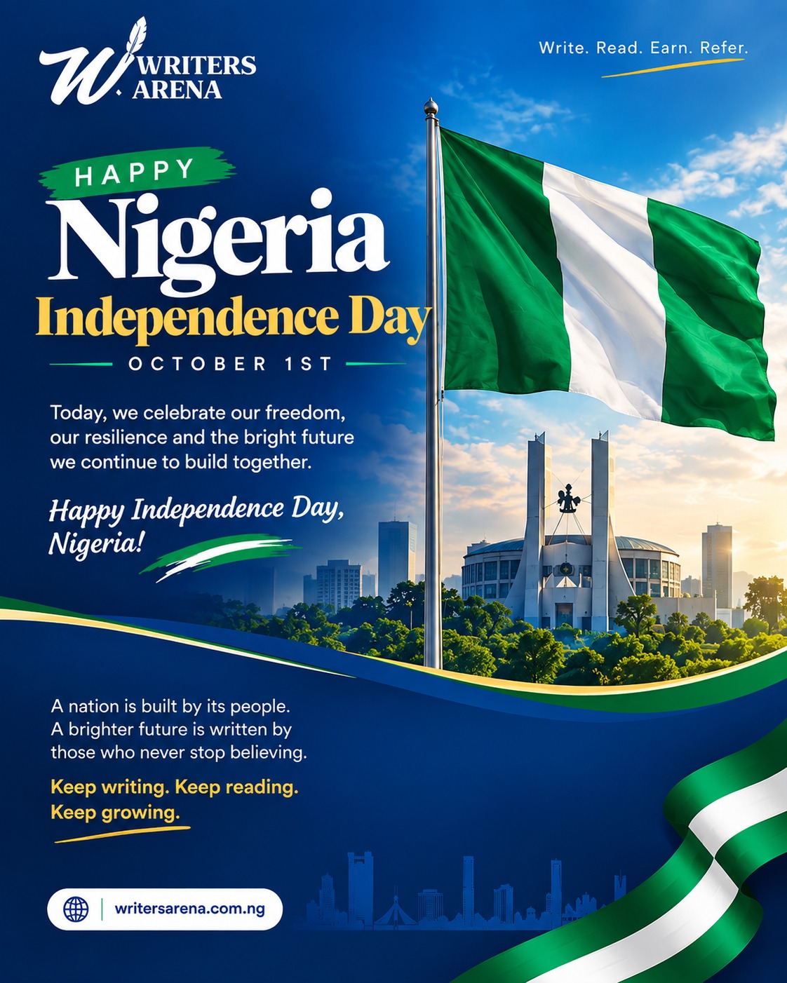HAPPY NEW MONTH & HAPPY INDEPENDENCE DAY, NIGERIA!