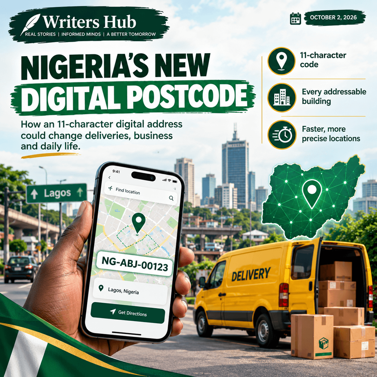 NIGERIA’S NEW DIGITAL POSTCODE: HOW AN 11-CHARACTER CODE COULD CHANGE DELIVERIES, BUSINESS AND DAILY L