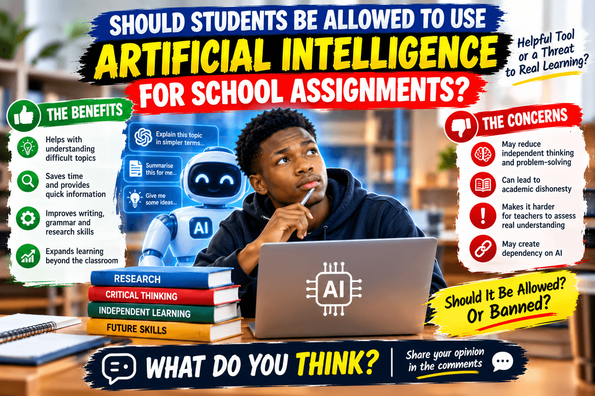 Should Students Be Allowed to Use Artificial Intelligence for School Assignments?