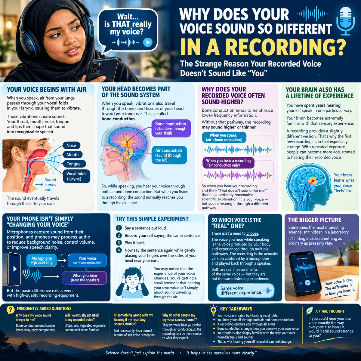 WHY DOES YOUR VOICE SOUND SO DIFFERENT IN A RECORDING?