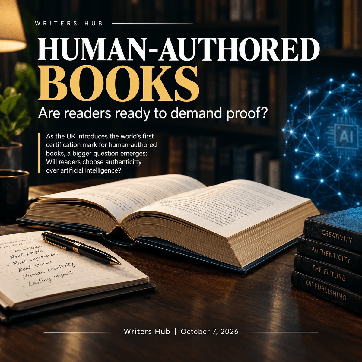 THE HUMAN-AUTHORED BOOK IS MAKING A COMEBACK IN THE AGE OF AI