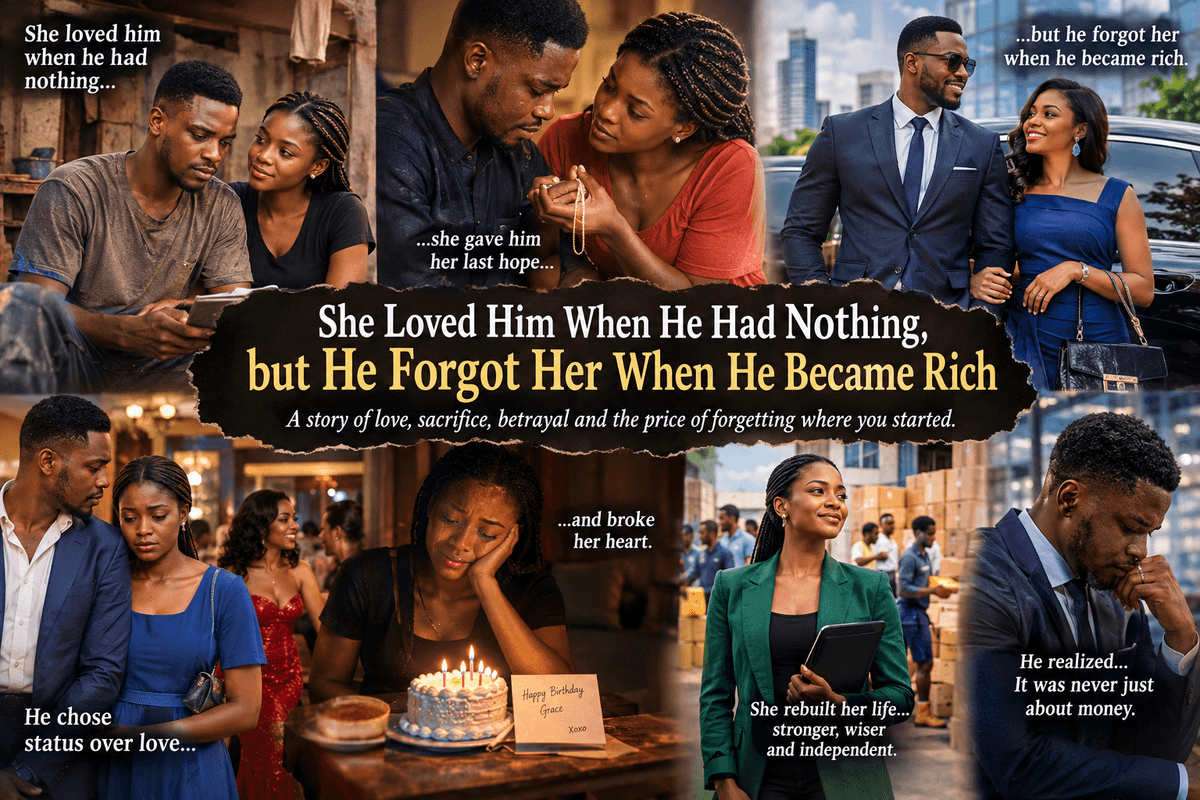 SHE LOVED HIM WHEN HE HAD NOTHING, BUT HE FORGOT HER WHEN HE BECAME RICH