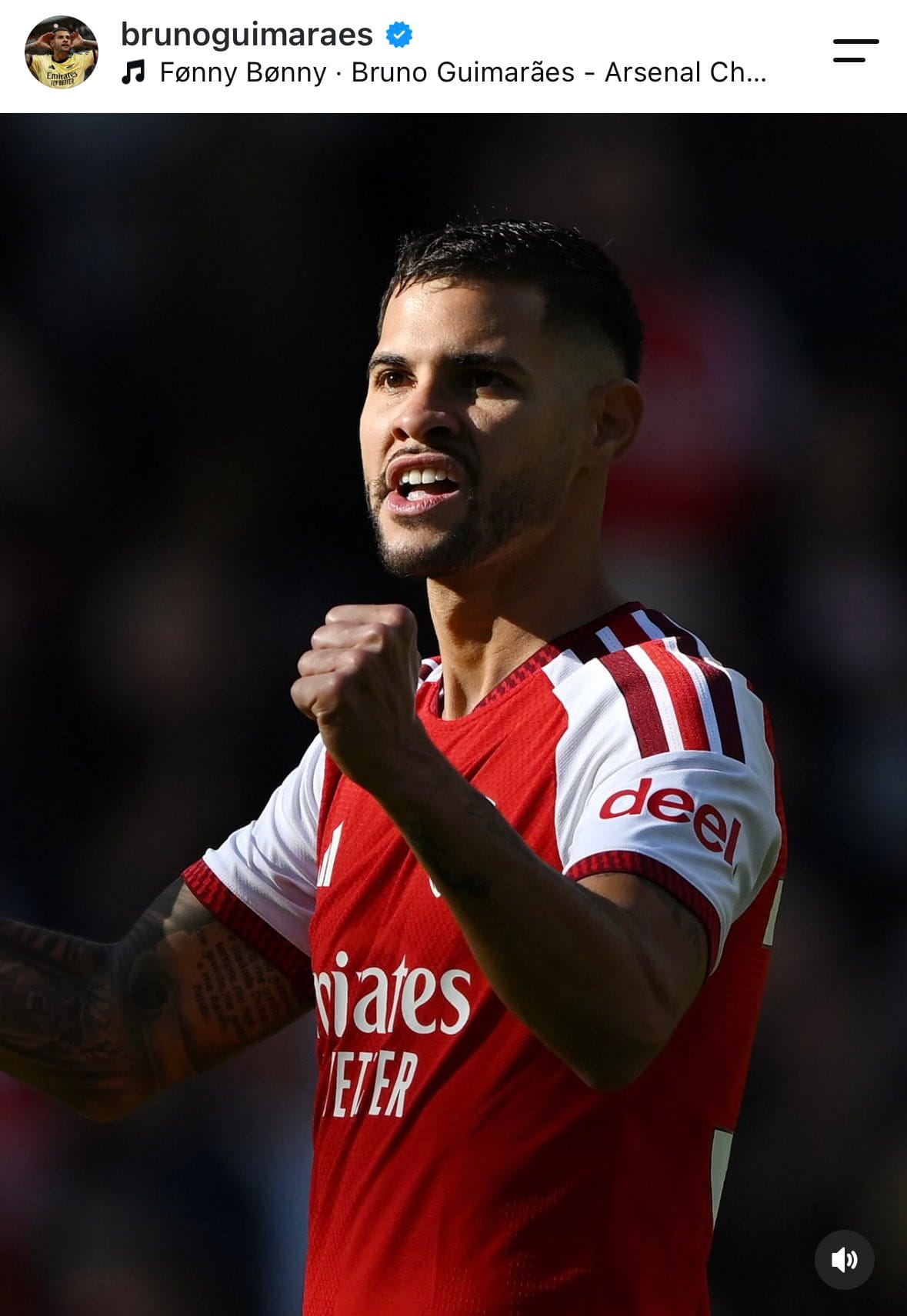 Bruno Guimarães Celebrates Special Arsenal Debut After Scoring Against Leeds United