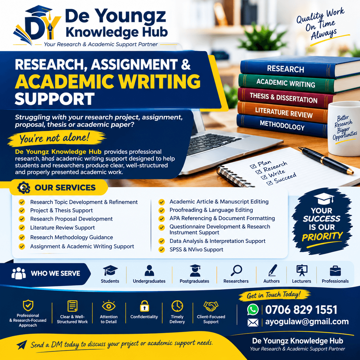 📚 RESEARCH, ASSIGNMENT & ACADEMIC WRITING SUPPORT