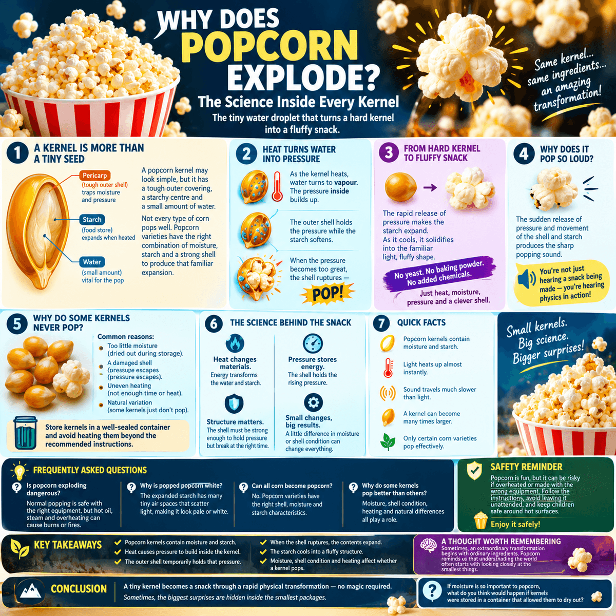 WHY DOES POPCORN EXPLODE?
