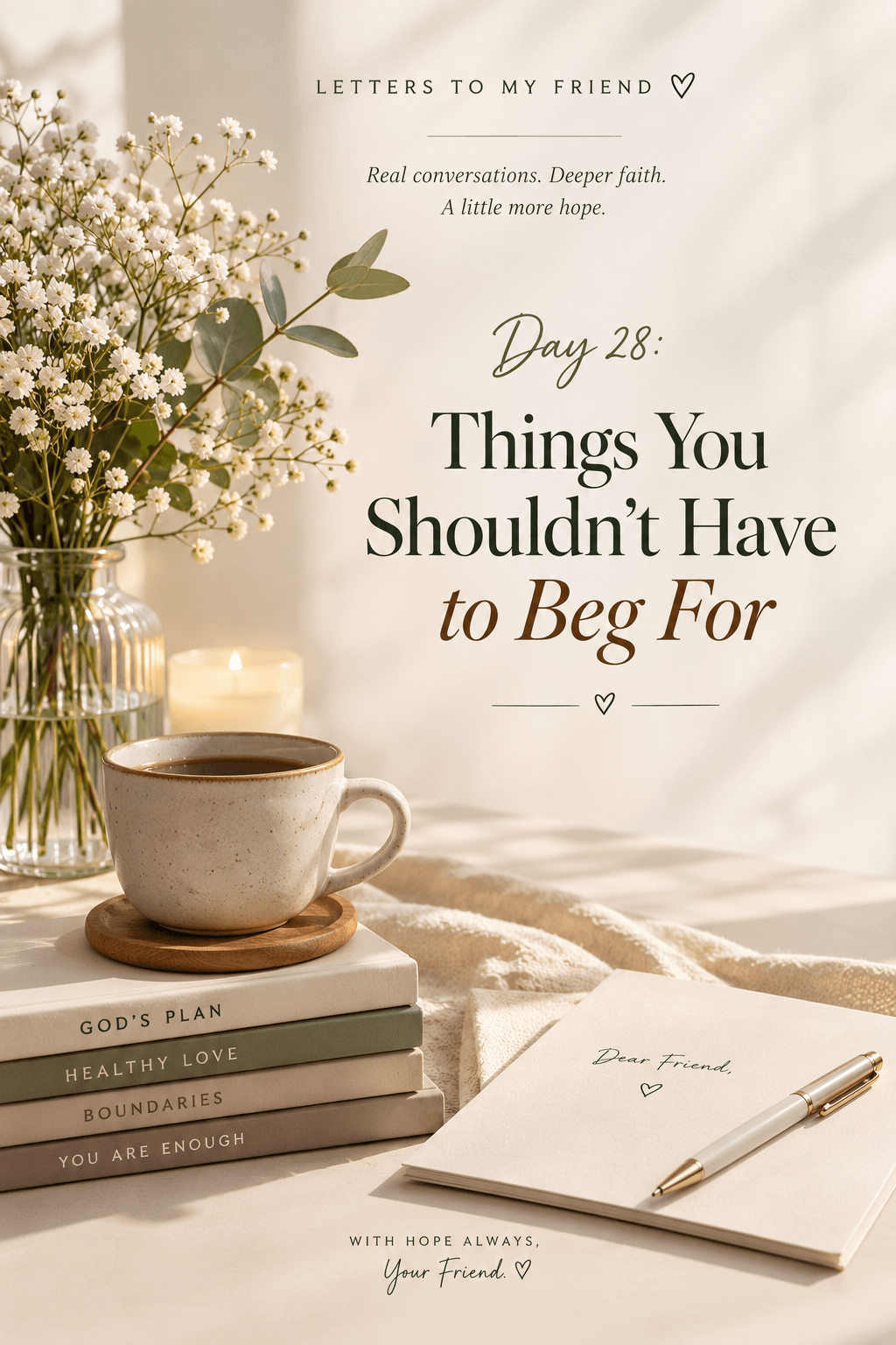 THINGS YOU SHOULDN'T HAVE TO BEG FOR